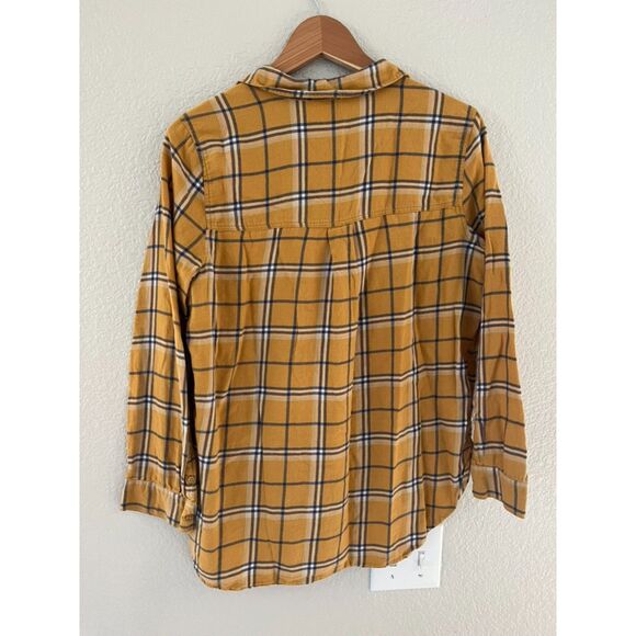 H&M Divided Mustard Yellow Flannel Womens Size 8 - Picture 3 of 3